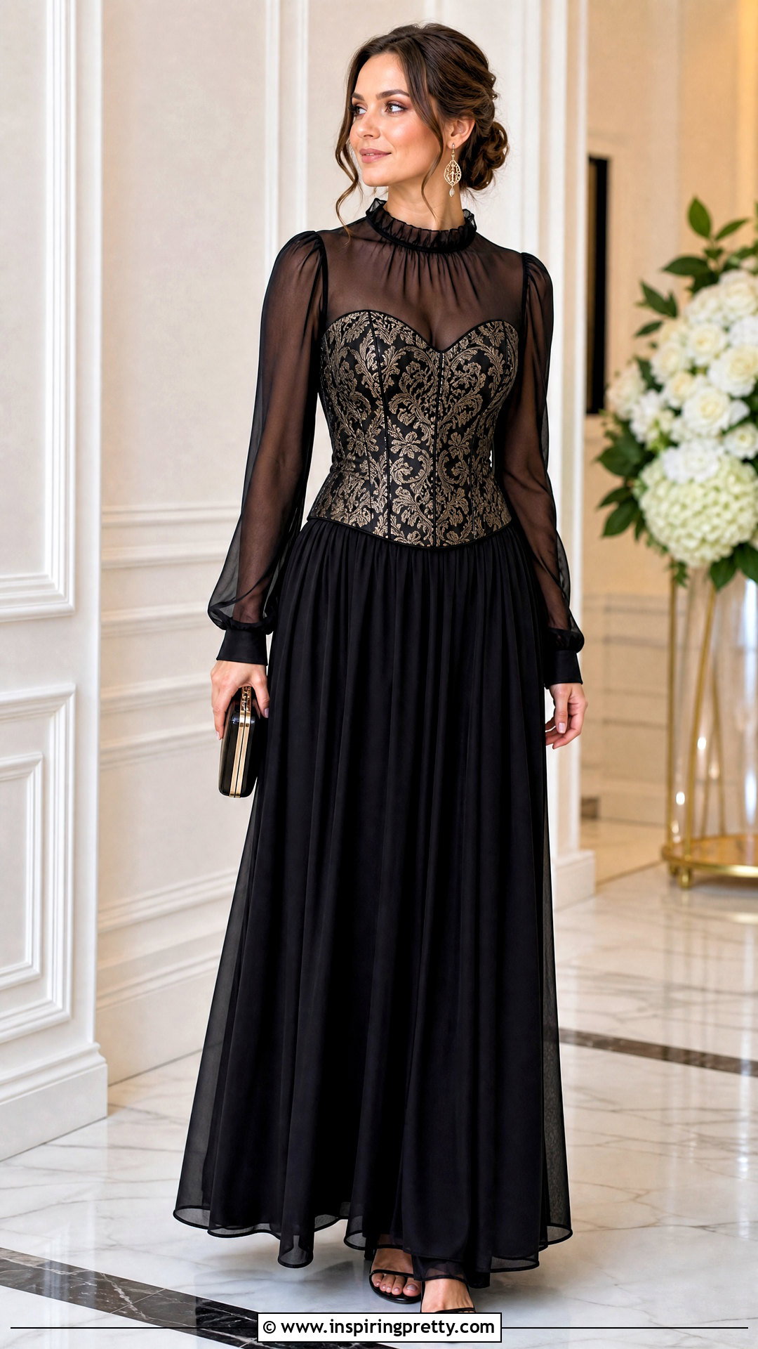 Damask Corset Top With Maxi Skirt - 50 damask top styles
