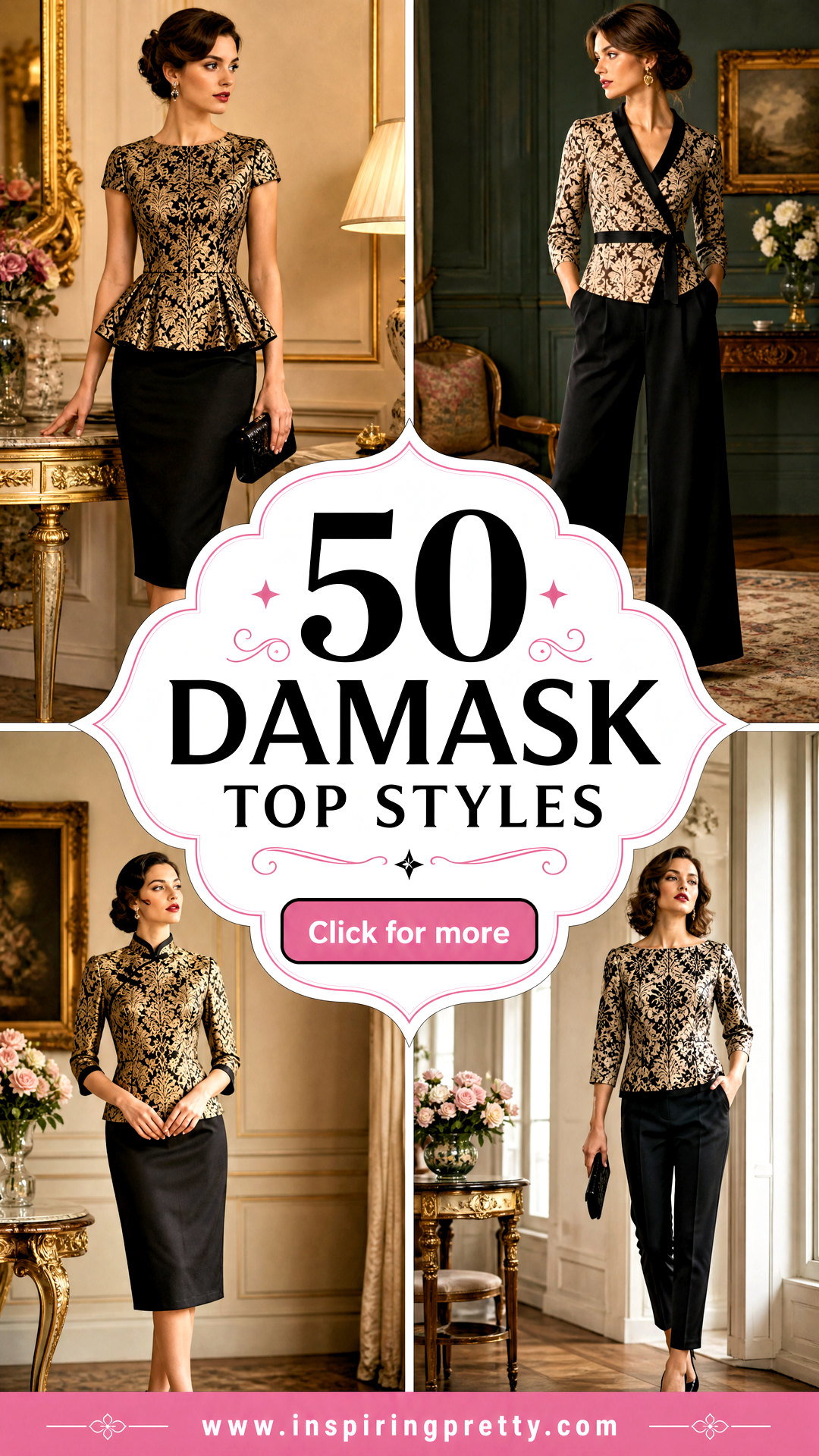 50 Damask Top Styles for Elegant Vintage-Inspired Looks - 50 Damask Top Styles for Elegant, Vintage-Inspired Looks