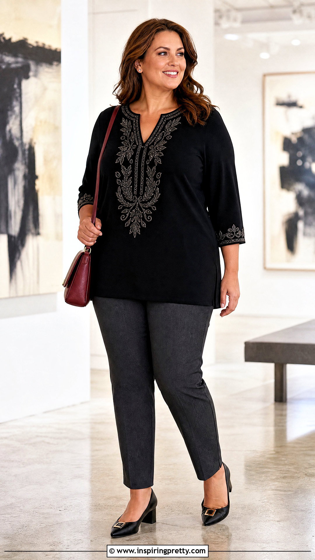 Dana Buchman Embroidered Tunic Outfit - 20 dana buchman tops for women