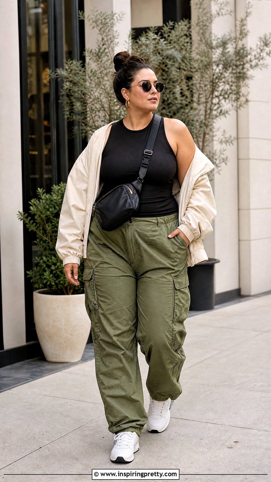 Danskin Sleeveless Top With Cargo Pants - 20 Danskin Tops outfit ideas