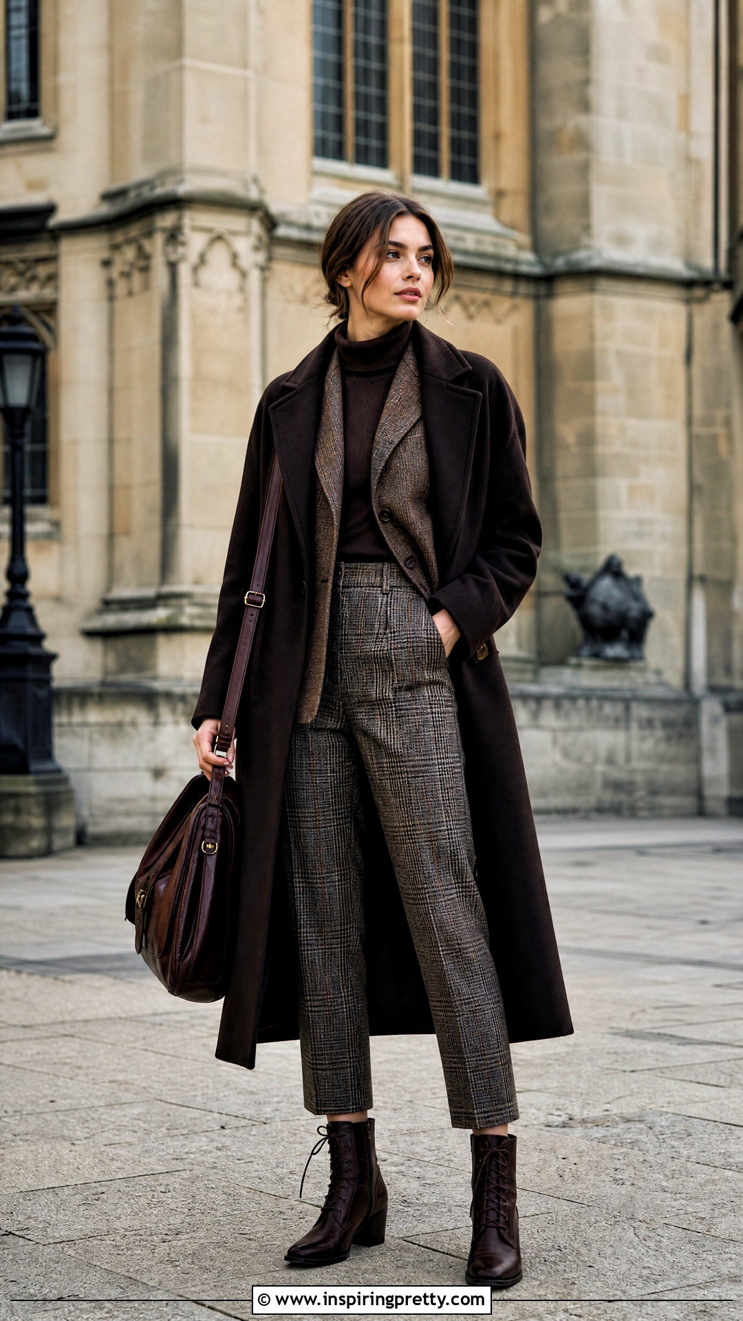 Dark Academia Mock Neck Outfit - 50 winter tops aesthetics
