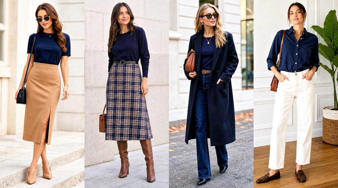 50 Dark Blue Top Outfit Ideas for Chic Everyday Style Now