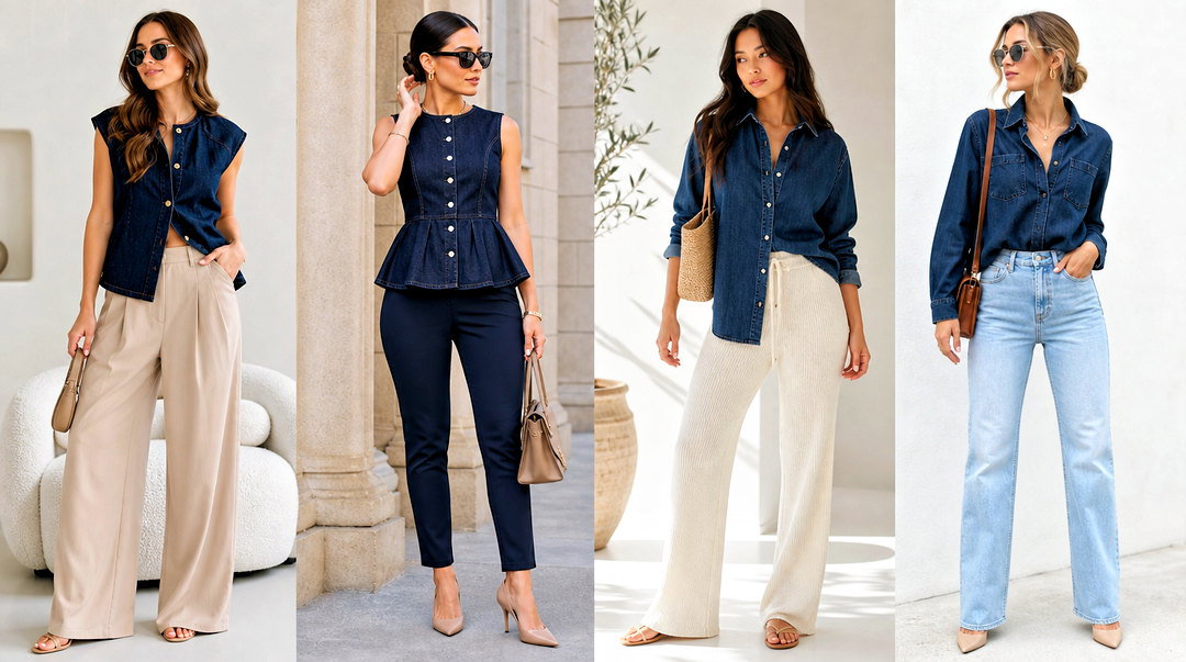 50 Dark Denim Top Outfit Ideas for Effortless Street Style