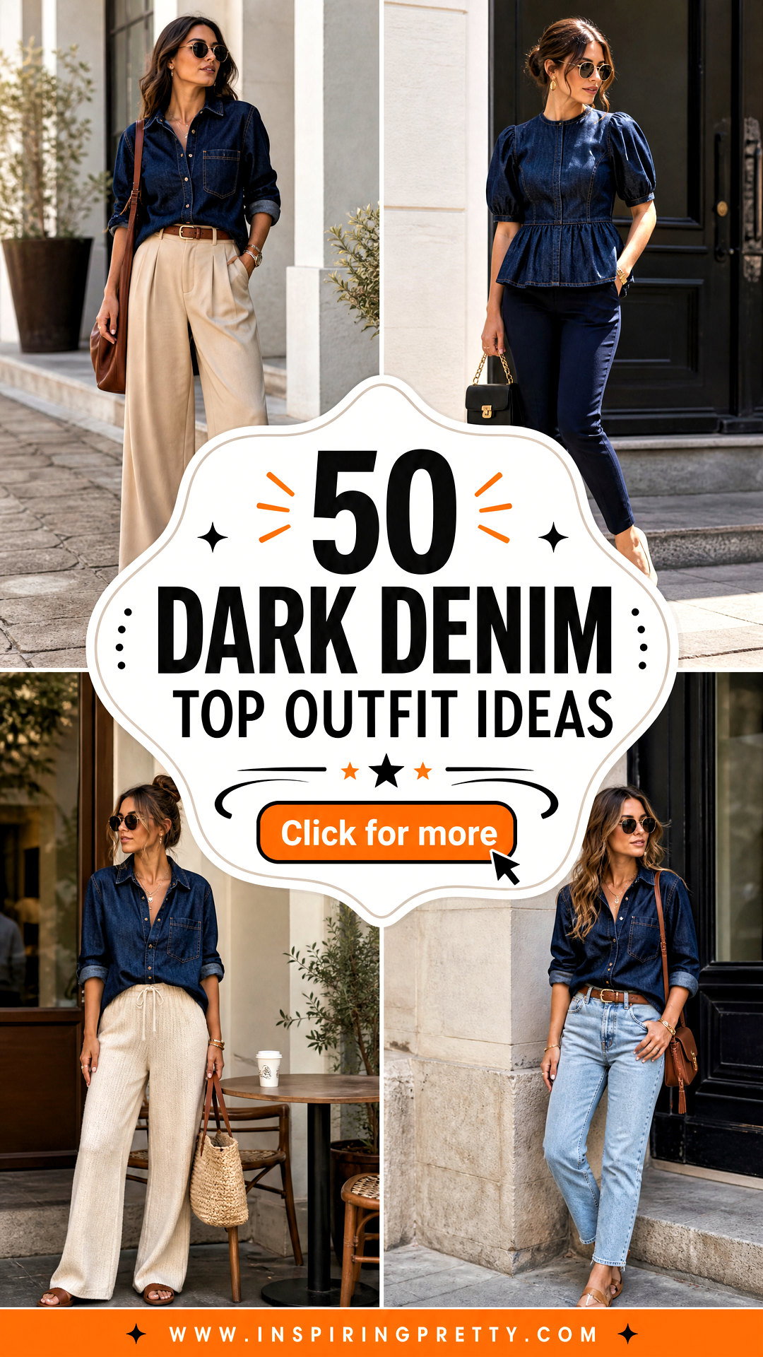 50 Dark Denim Top Outfit Ideas for Effortless Street Style - 50 Dark Denim Top Outfit Ideas for Effortless Street Style