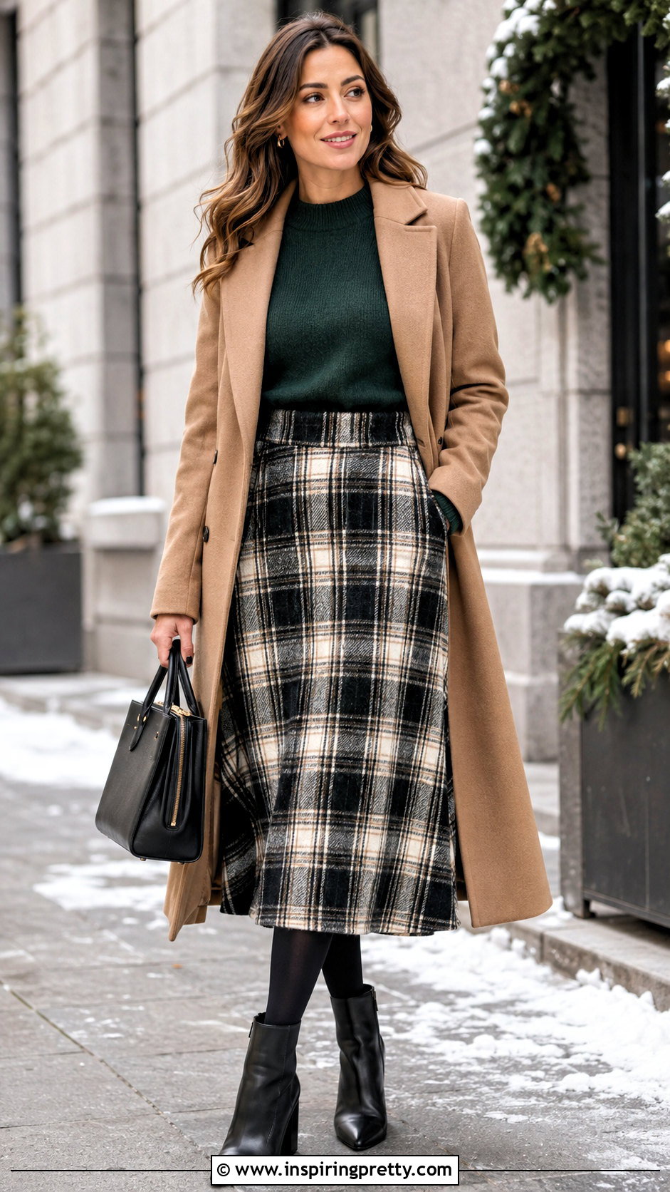 Dark Emerald Green Top With Plaid Skirt - 25 Dark Emerald Green Top outfit ideas