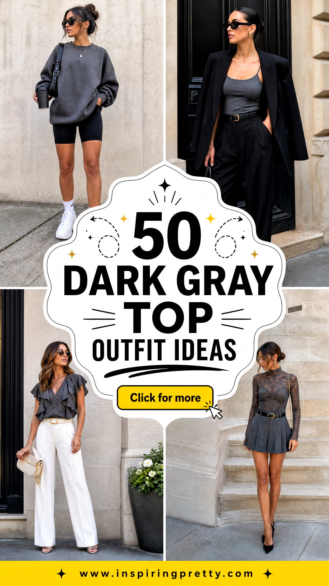 50 Dark Gray Top Outfit Ideas for Effortless Everyday Style - 50 Dark Gray Top Outfit Ideas for Effortless Everyday Style