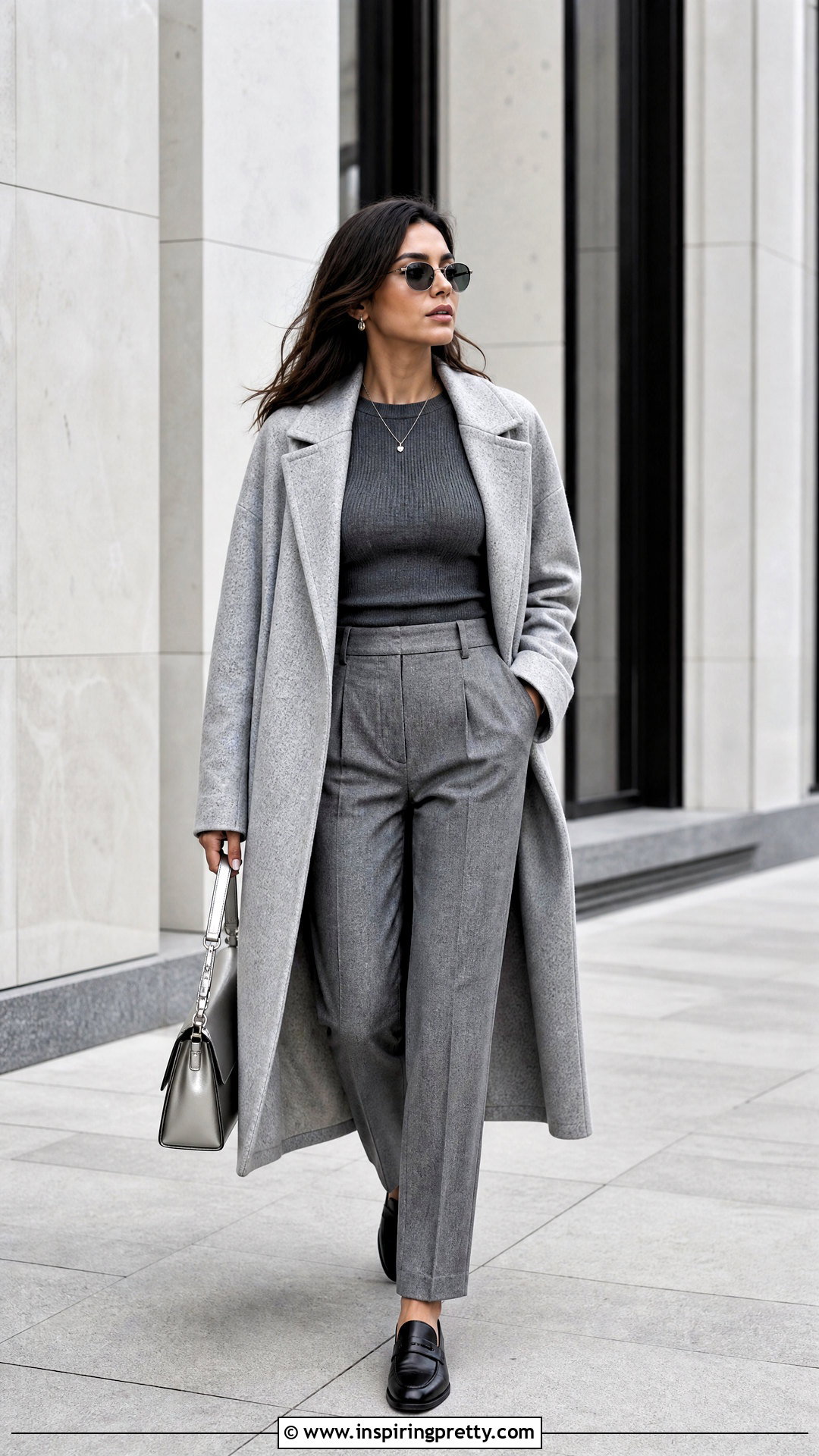 Dark Gray Top With Monochrome Gray Layers - 50 dark gray top outfit ideas