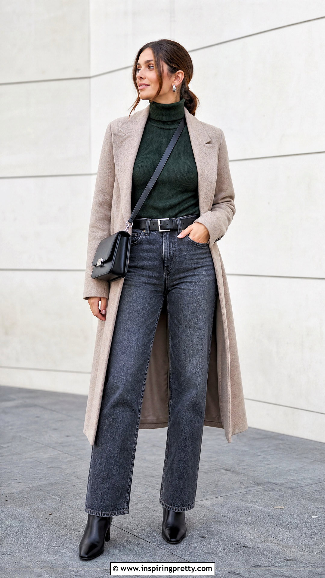 Dark Green Top With Gray Jeans - 50 dark green top outfit ideas