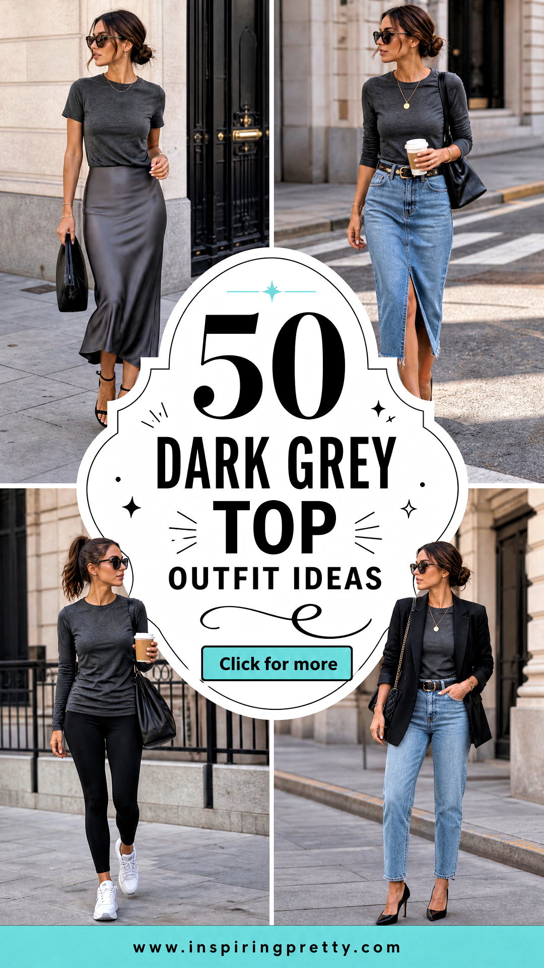 50 Dark Grey Top Outfit Ideas for Sleek Minimalist Looks - 50 Dark Grey Top Outfit Ideas for Sleek Minimalist Looks