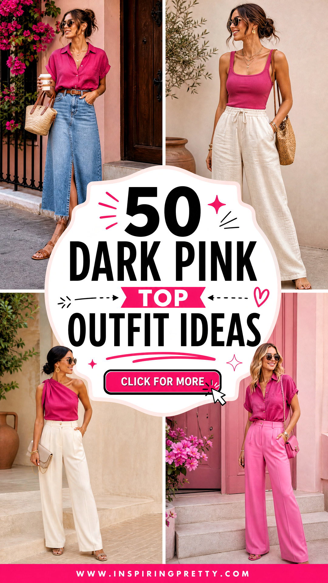 50 Dark Pink Top Outfit Ideas for Modern Feminine Style - 50 Dark Pink Top Outfit Ideas for Modern Feminine Style