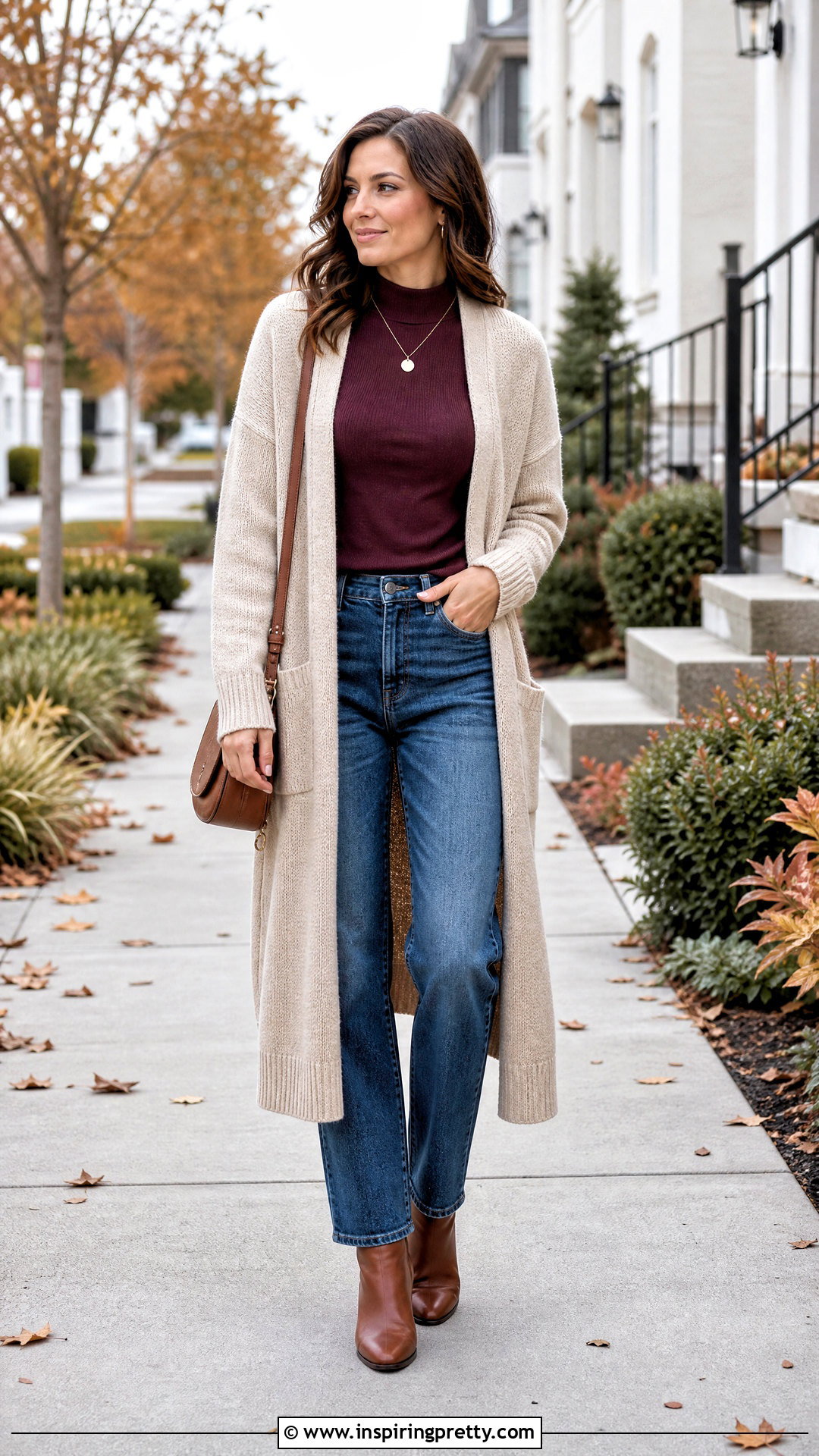 Dark Purple Top With Long Cardigan - 50 dark purple top outfit ideas