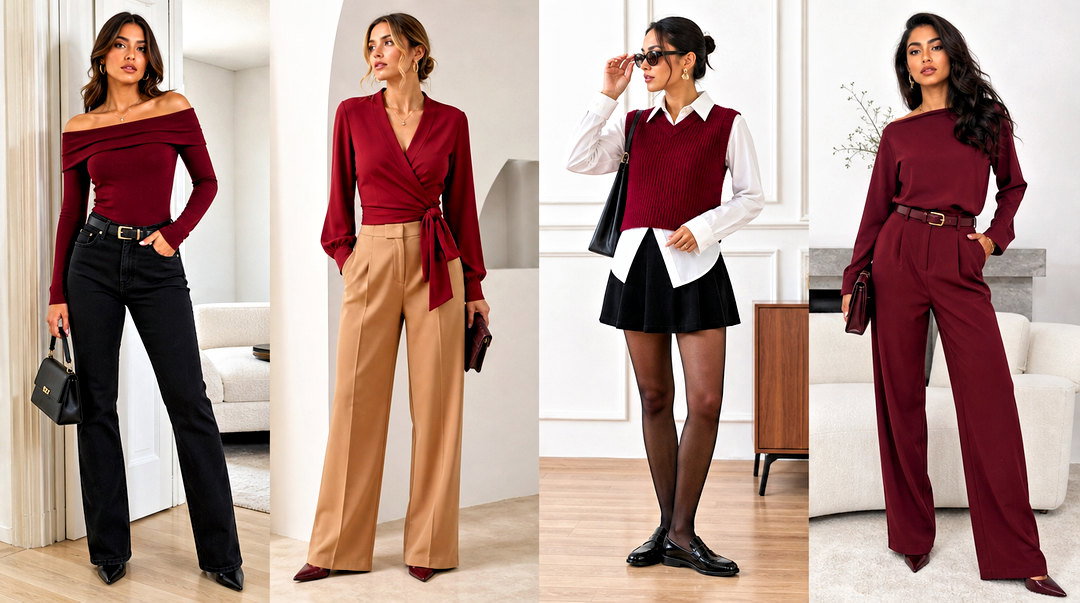 20 Dark Red Tops Women Will Love for Chic Seasonal Style