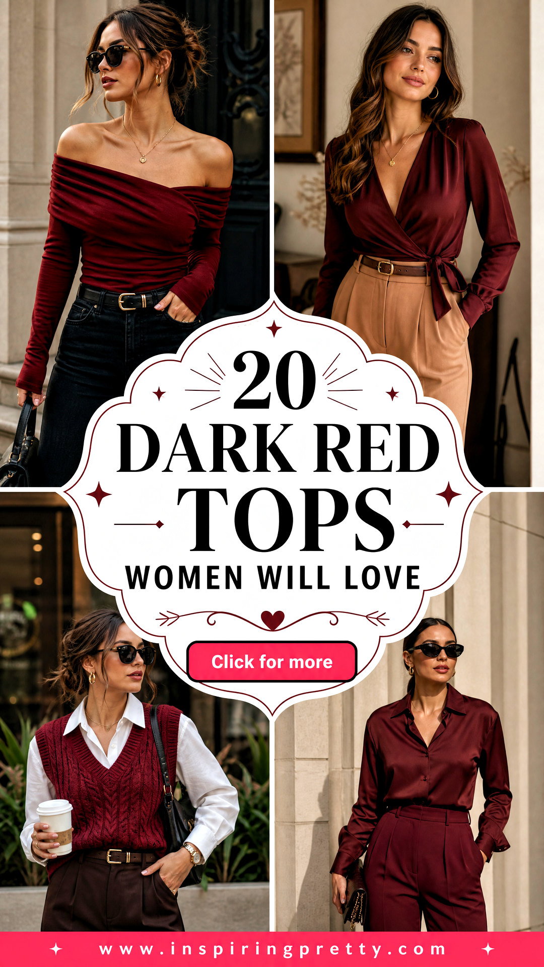 20 Dark Red Tops Women Will Love for Chic Seasonal Style - 20 Dark Red Tops Women Will Love for Chic Seasonal Style
