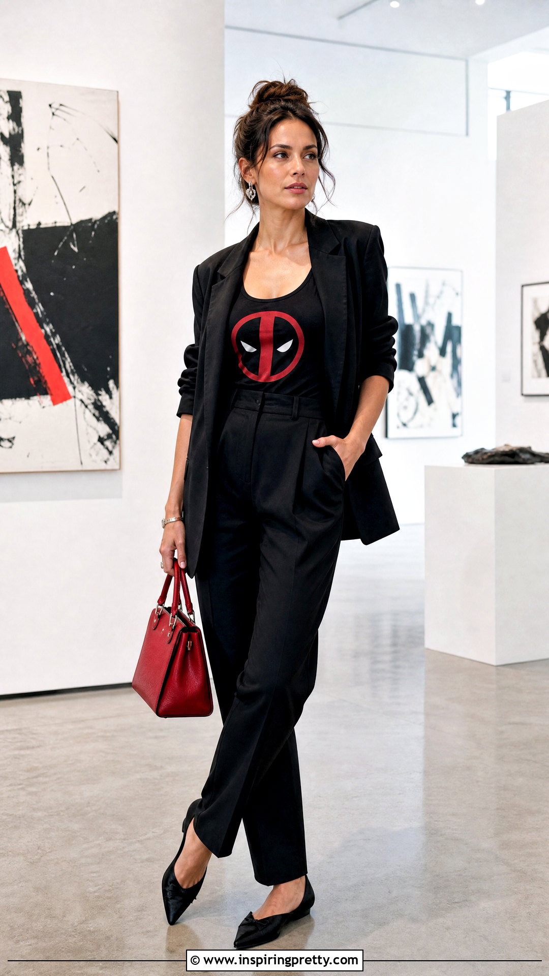 Deadpool Tank Top With Black Suit - 20 deadpool tank top outfit ideas