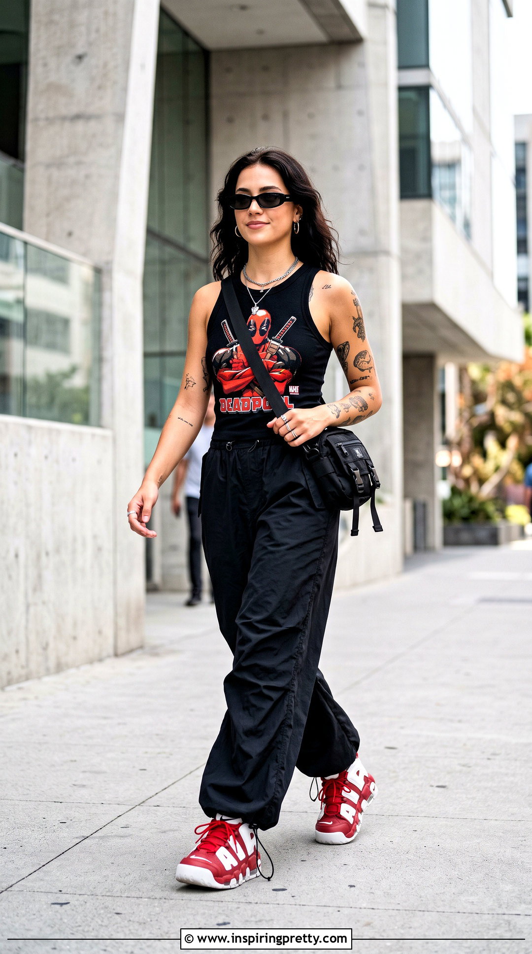 Deadpool Tank Top With Parachute Pants - 20 deadpool tank top outfit ideas
