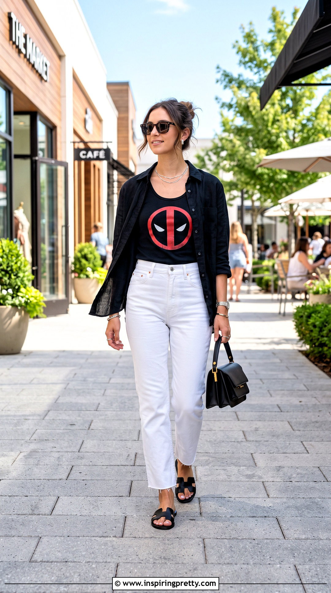 Deadpool Tank Top With White Jeans - 20 deadpool tank top outfit ideas