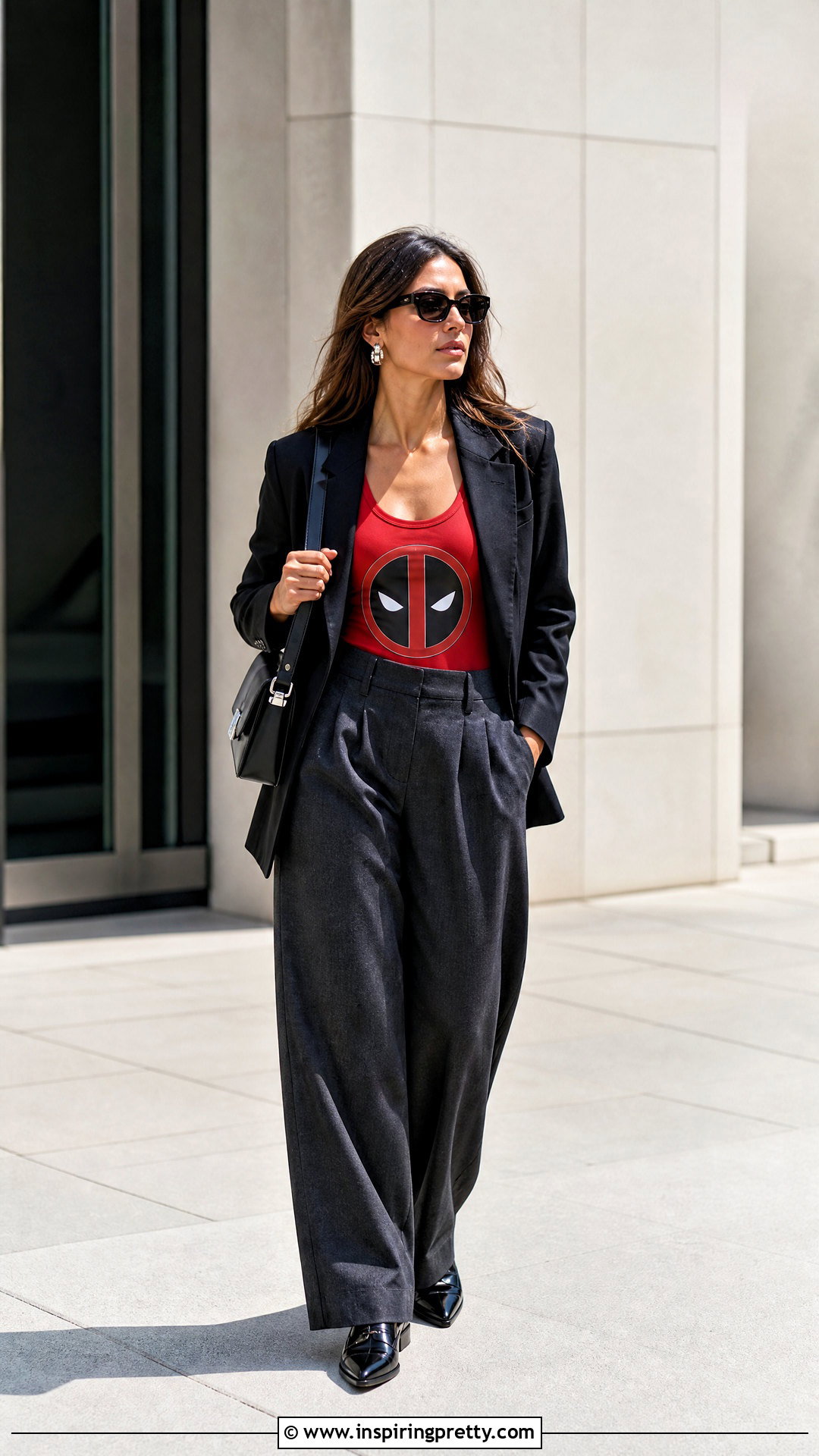 Deadpool Tank Top With Wide Leg Trousers - 20 deadpool tank top outfit ideas