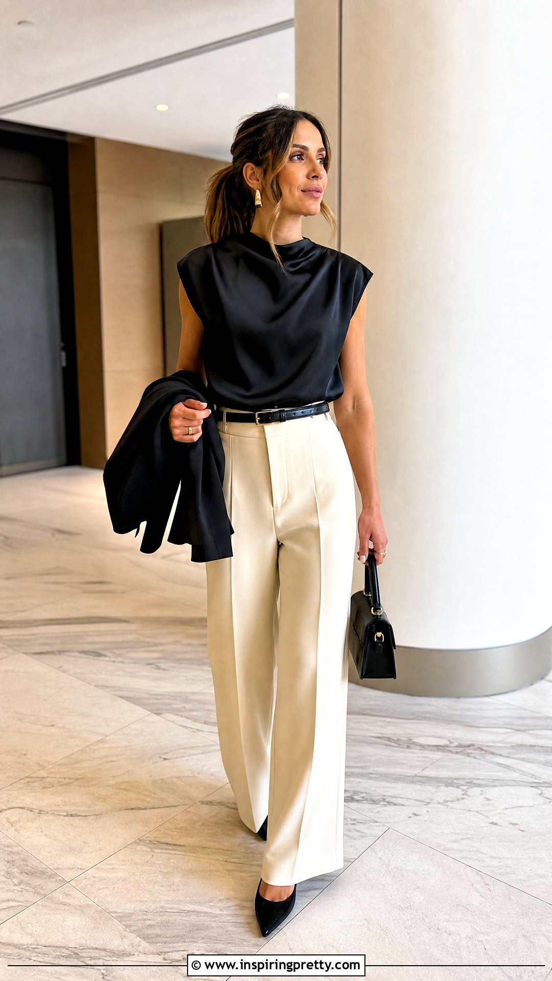 Decjuba Satin Top With Wide Leg Pants - 20 Decjuba Tops outfit ideas