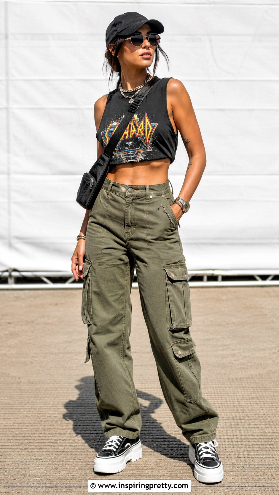 Def Leppard Tank Top With Cargo Pants - 20 def leppard tank top outfit ideas
