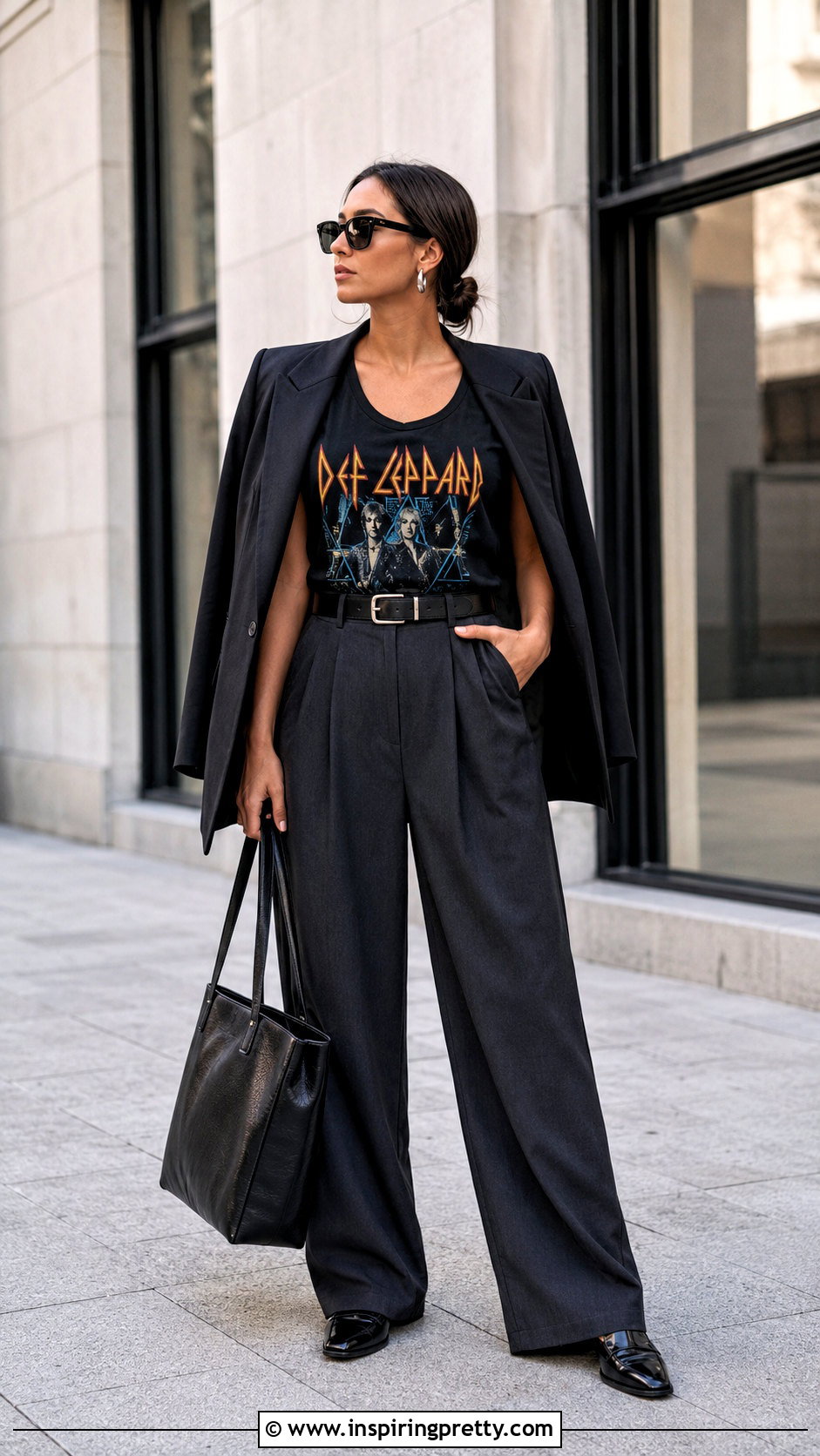Def Leppard Tank Top With Tailored Trousers - 20 def leppard tank top outfit ideas