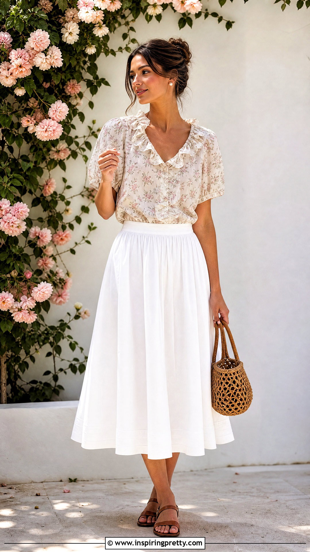 Den Farley Top With a White Midi Skirt - 20 doen farley top outfit ideas