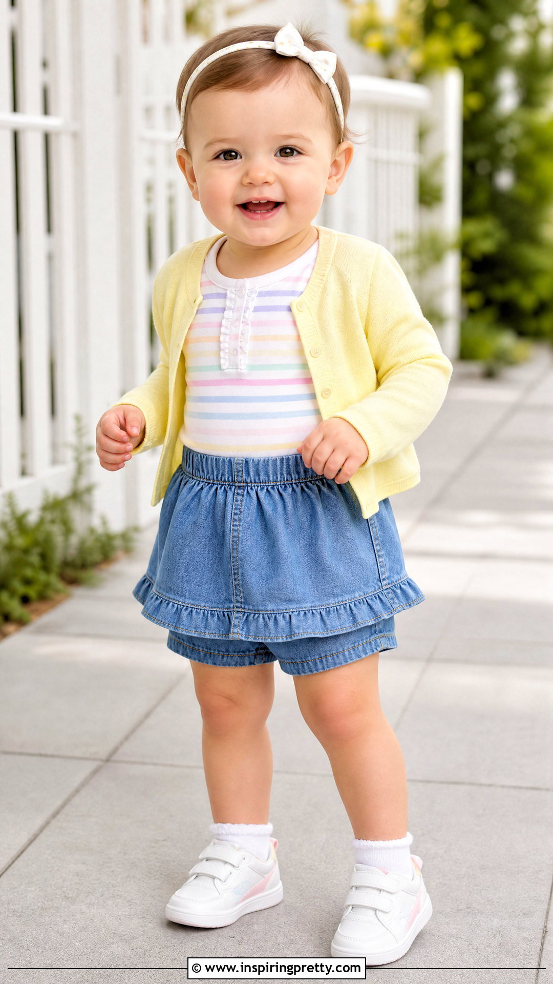 Denim Baby Skirt Top Set - 50 baby skirt top designs