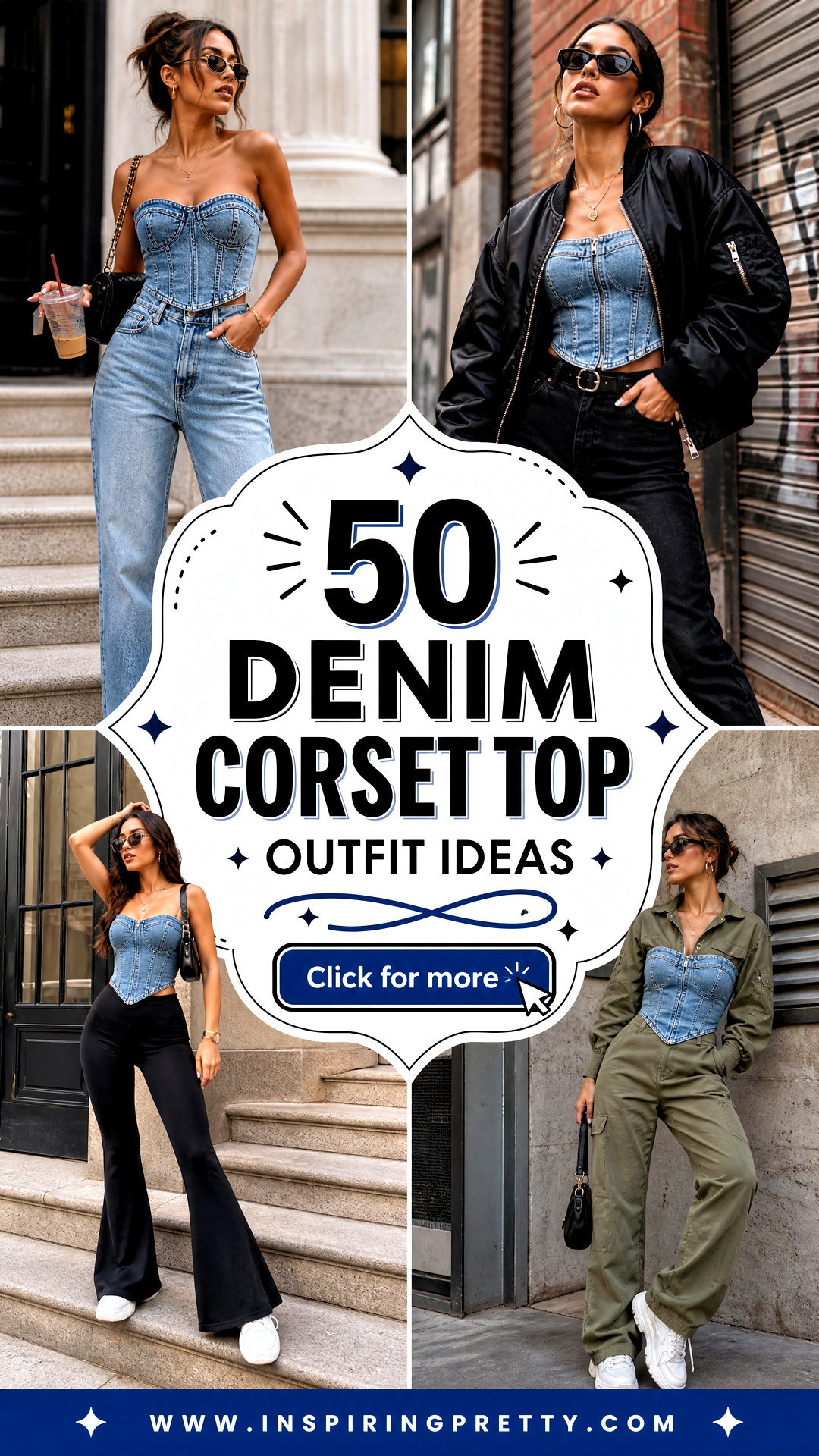 50 Denim Corset Top Outfit Ideas for Trendy Going-Out Looks - 50 Denim Corset Top Outfit Ideas for Trendy Going-Out Looks