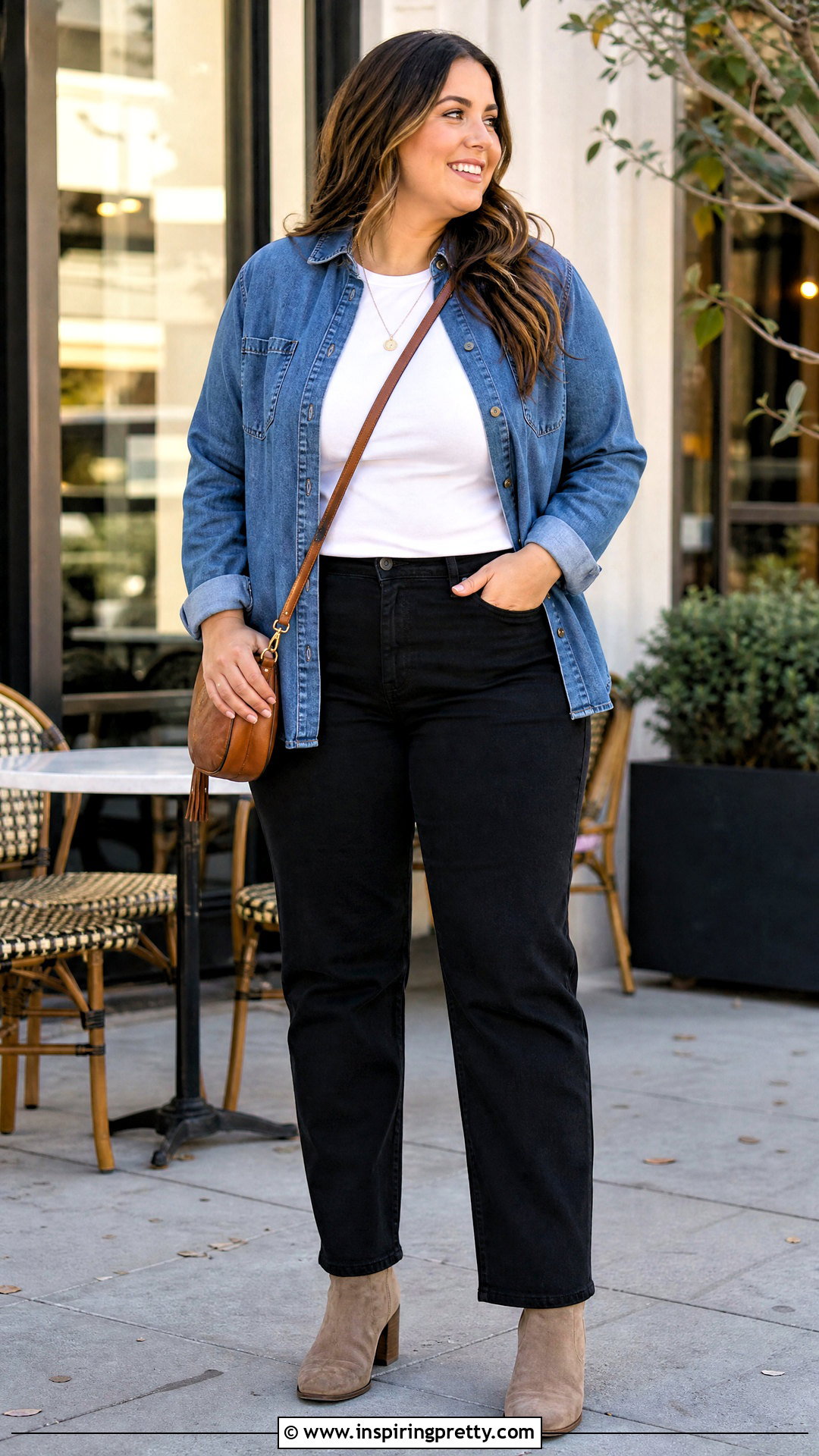 Denim Shirt Fall Outfit - 20 Fall Tops 2024