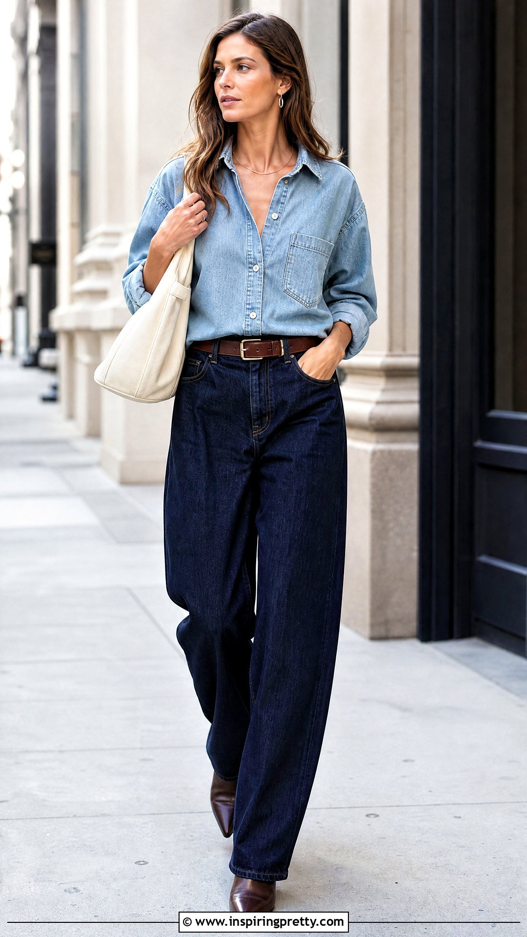 Denim Shirt With Baggy Jeans - 50 tops to wear with baggy jeans