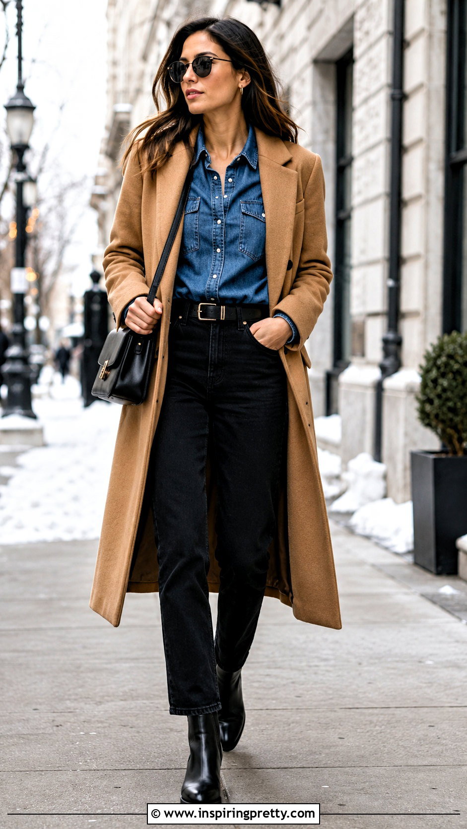 Denim Shirt With Black Jeans - 25 Winter Tops To Wear With Jeans