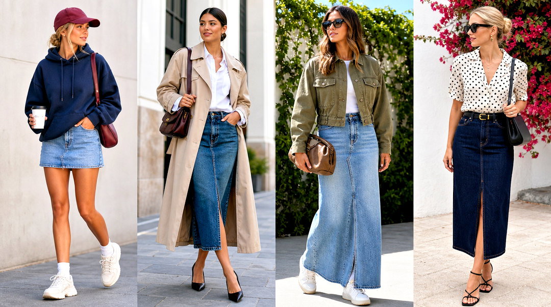 50 Denim Skirt and Top Outfit Ideas for Chic Matching Looks