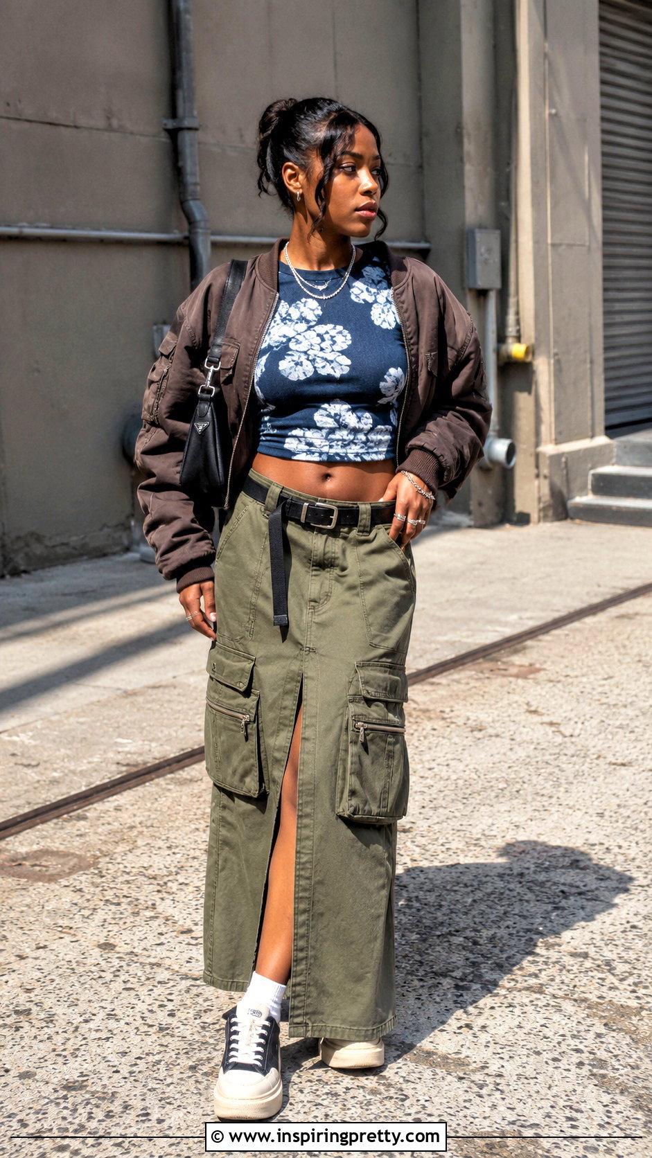 Denim Tears Crop Top With Cargo Maxi Skirt - 20 denim tears crop tops