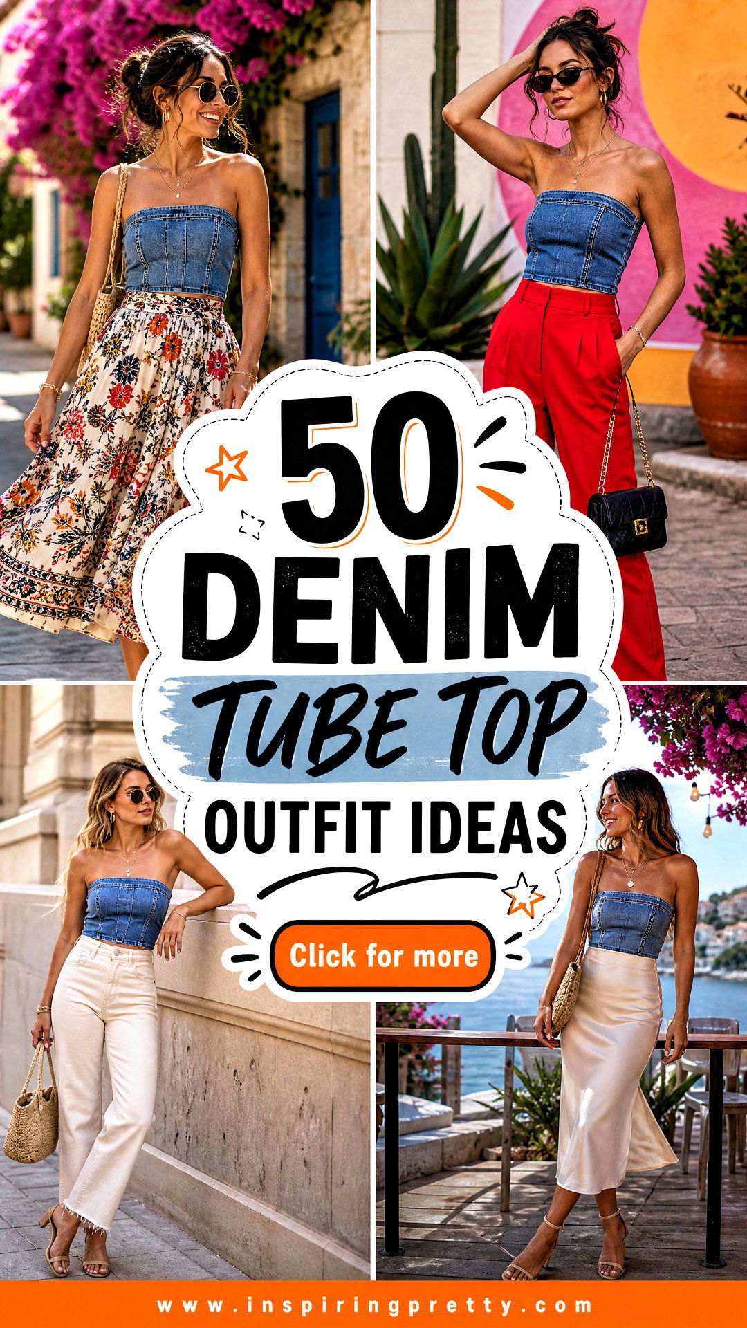 50 Denim Tube Top Outfit Ideas for Bold Summer Festival Style - 50 Denim Tube Top Outfit Ideas for Bold Summer Festival Style