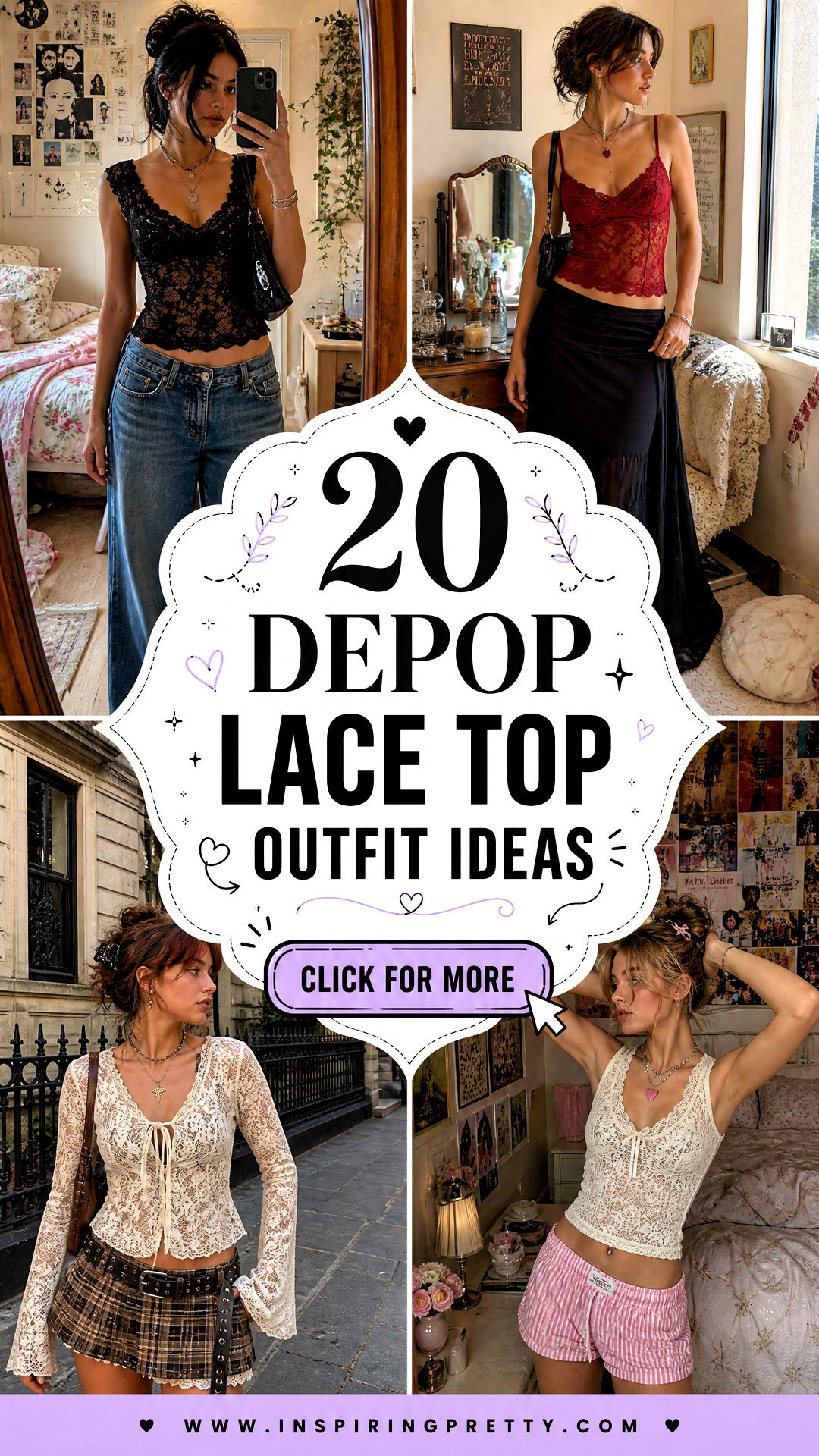 20 Depop Lace Top Outfit Ideas for Romantic Vintage Style - 20 Depop Lace Top Outfit Ideas for Romantic Vintage Style