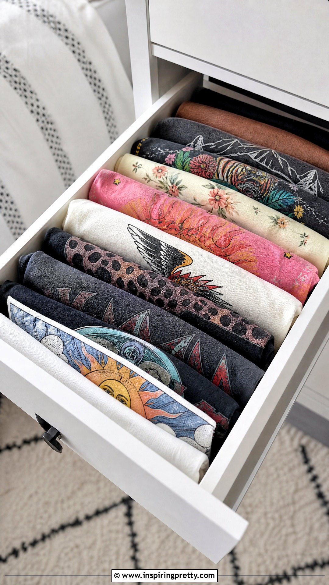 Design Facing Tank Top Fold - how to fold tank tops for storage (20 ways)