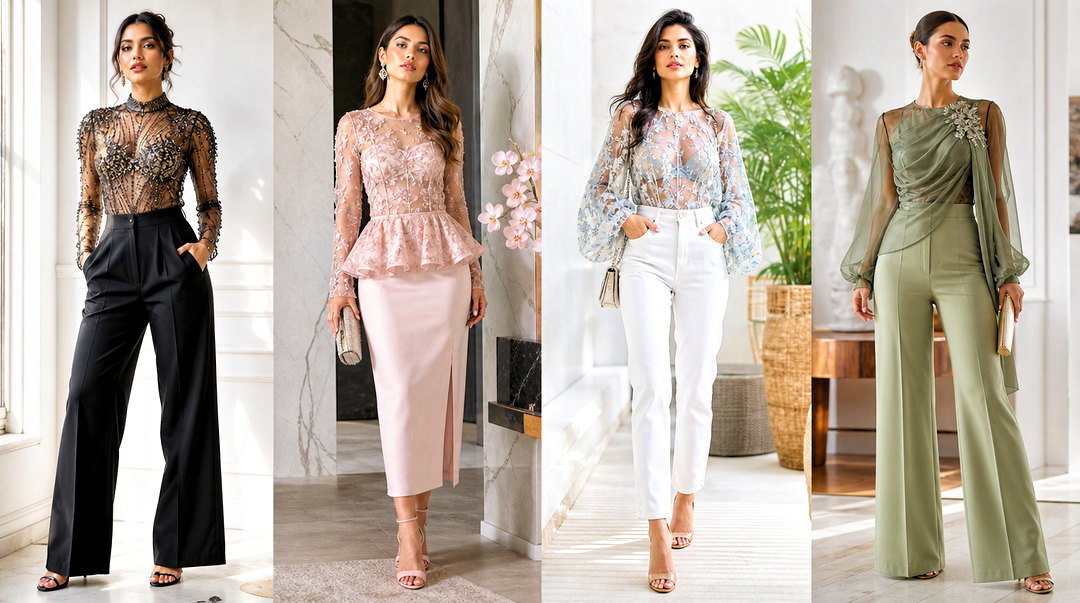 20 Designer Sheer Top Outfit Ideas for Elegant Evening Style