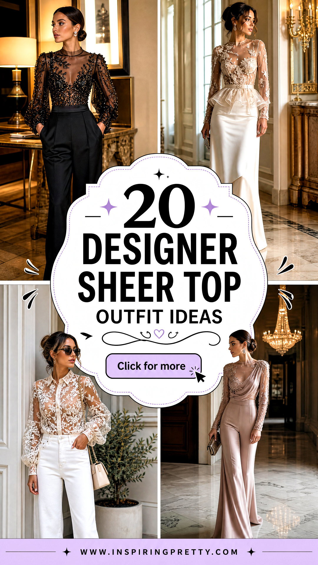 20 Designer Sheer Top Outfit Ideas for Elegant Evening Style - 20 Designer Sheer Top Outfit Ideas for Elegant Evening Style