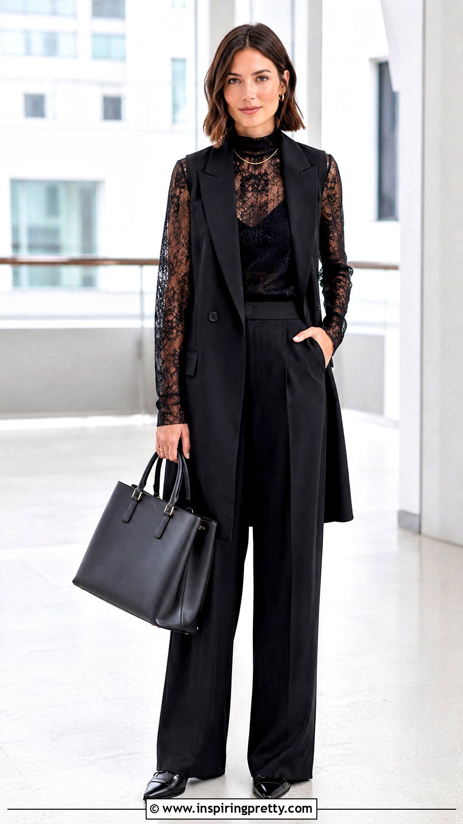 Designer Sheer Top With Vest And Trousers - 20 designer sheer top outfit ideas