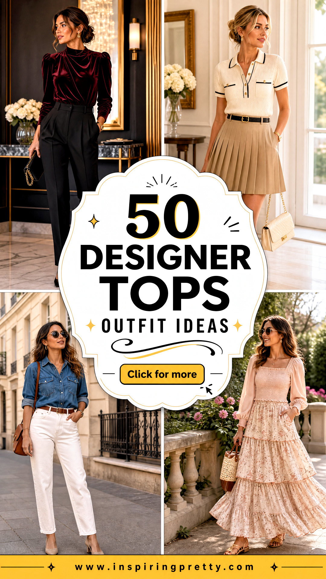 50 Designer Tops Outfit Ideas for a Chic Elevated Wardrobe - 50 Designer Tops Outfit Ideas for a Chic, Elevated Wardrobe