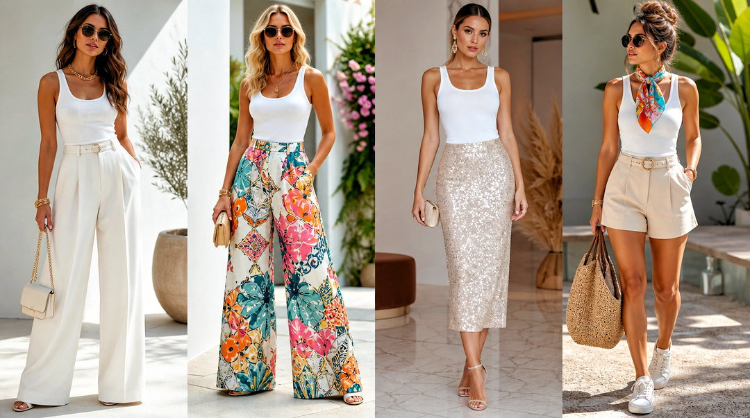 25 Designer White Tank Top Outfit Ideas for Polished Style