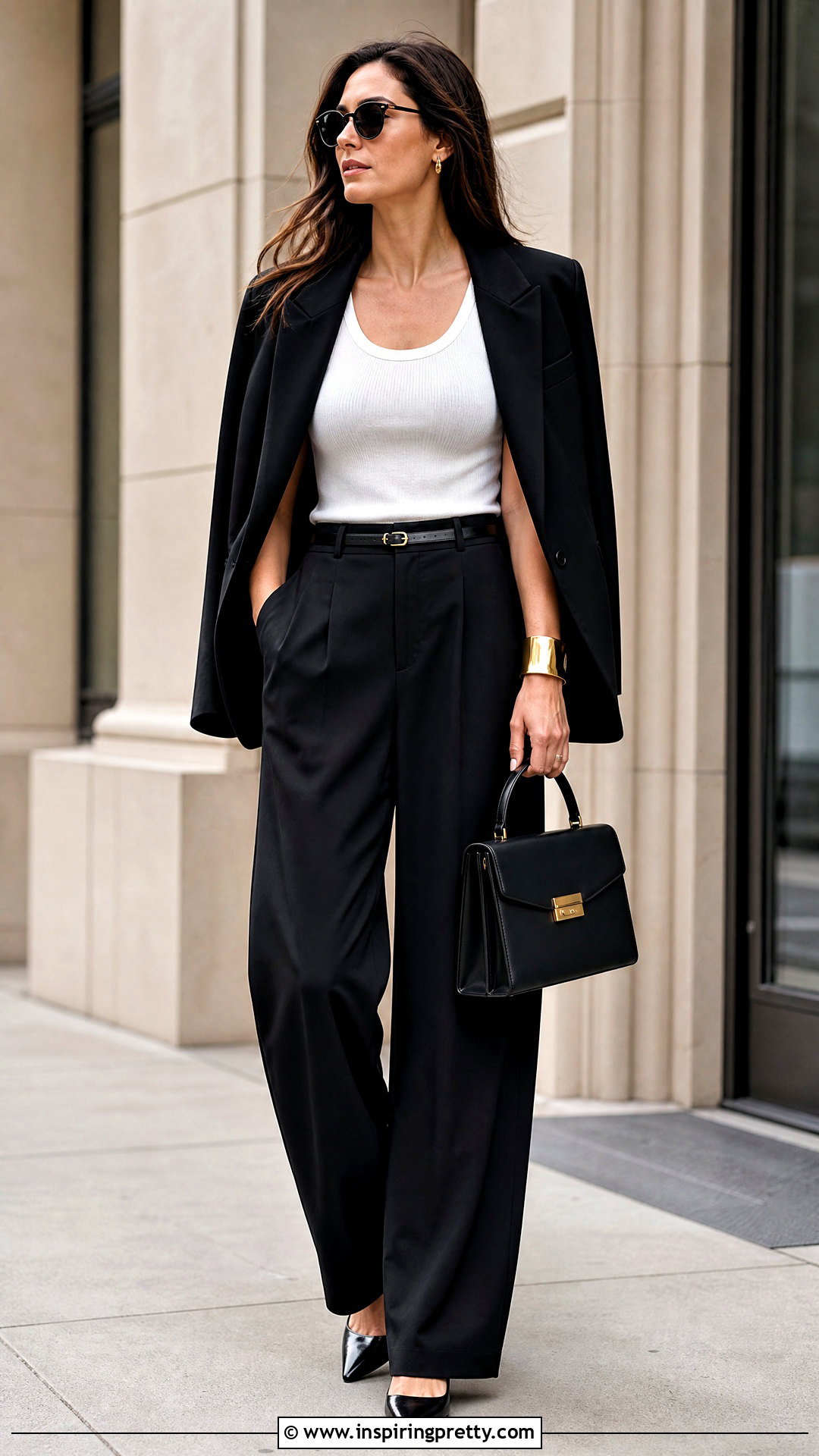 Designer White Tank Top With Wide Leg Trousers - 25 Designer White Tank Top outfit ideas