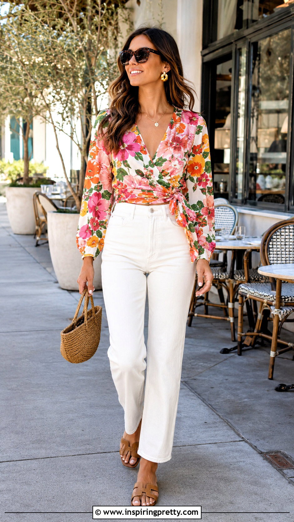 Diane von Furstenberg Wrap Top With White Jeans - 20 diane von furstenberg wrap top outfit ideas