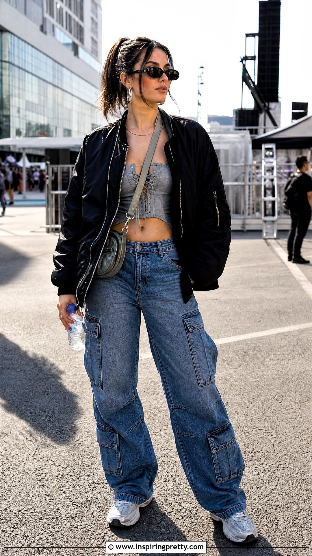 Diesel Lace Up Top With Cargo Jeans - 50 diesel top outfit ideas