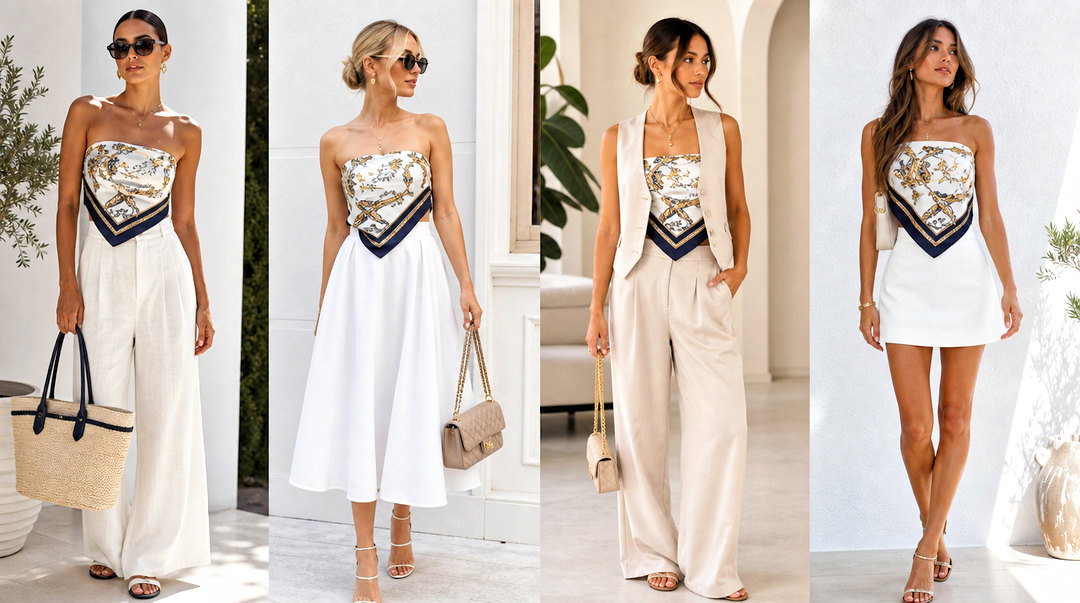 25 Dior Silk Scarf Top Outfit Ideas for Elegant Evenings