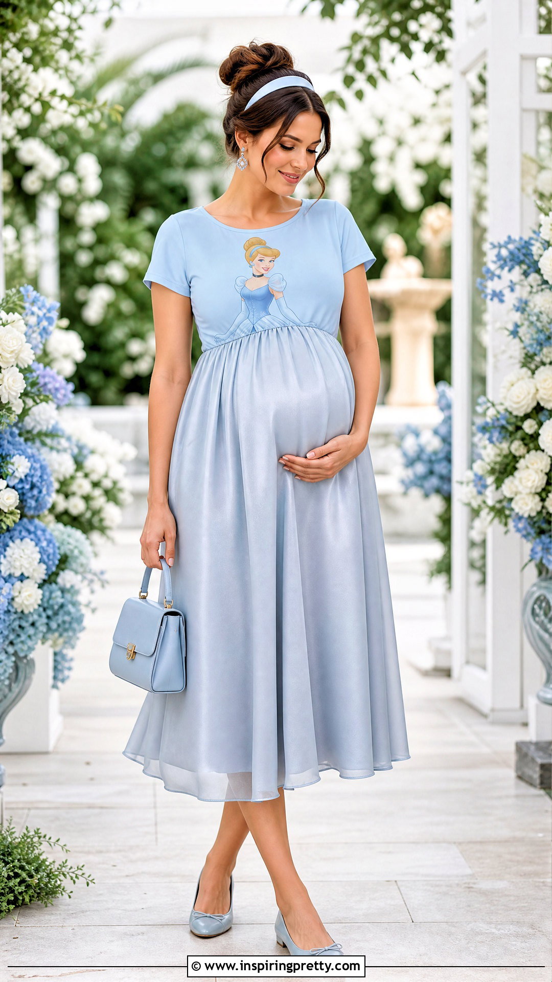 Disney Princess Maternity Top With Midi Skirt - 20 disney maternity top outfit ideas