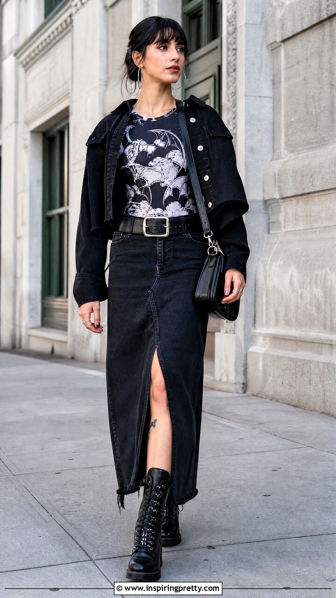 Disturbia Bodysuit With Denim Maxi Skirt - 20 disturbia tops outfit ideas