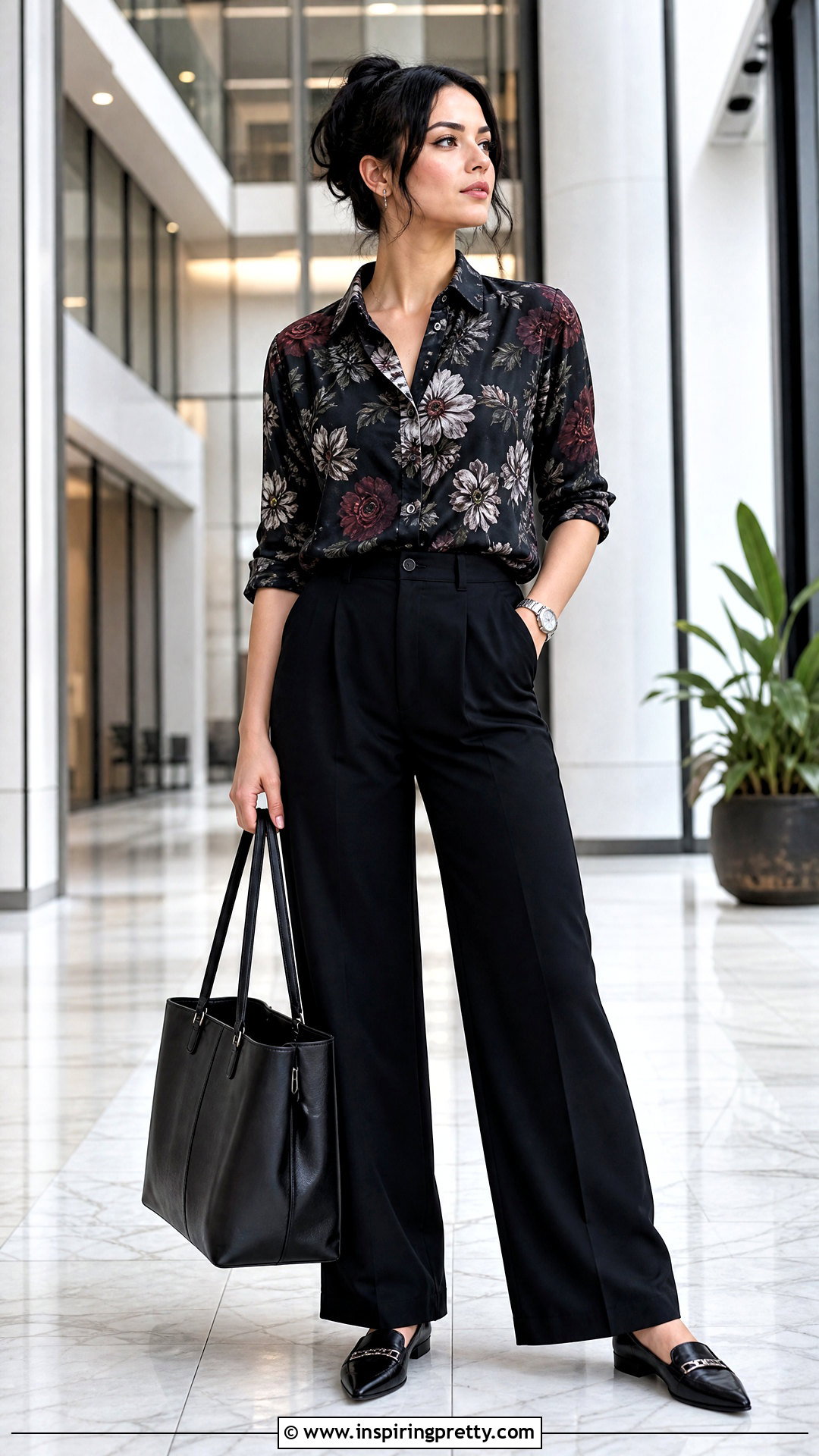 Disturbia Button Down Shirt With Tailored Trousers - 20 disturbia tops outfit ideas