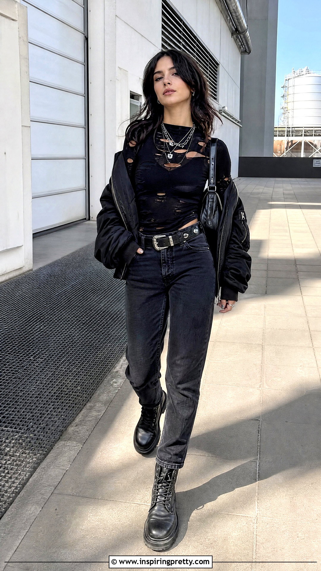 Disturbia Distressed Top With Black Jeans - 20 disturbia tops outfit ideas