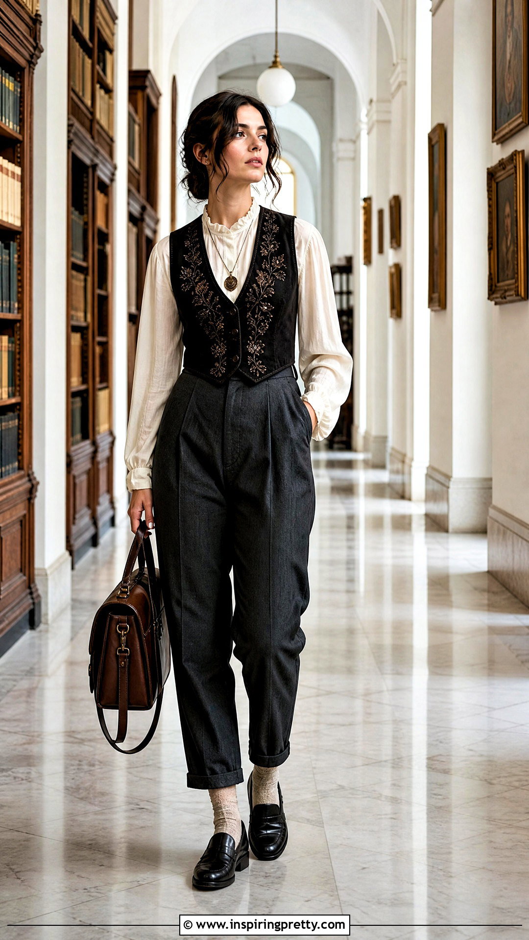 Disturbia Waistcoat With Blouse And Trousers - 20 disturbia tops outfit ideas