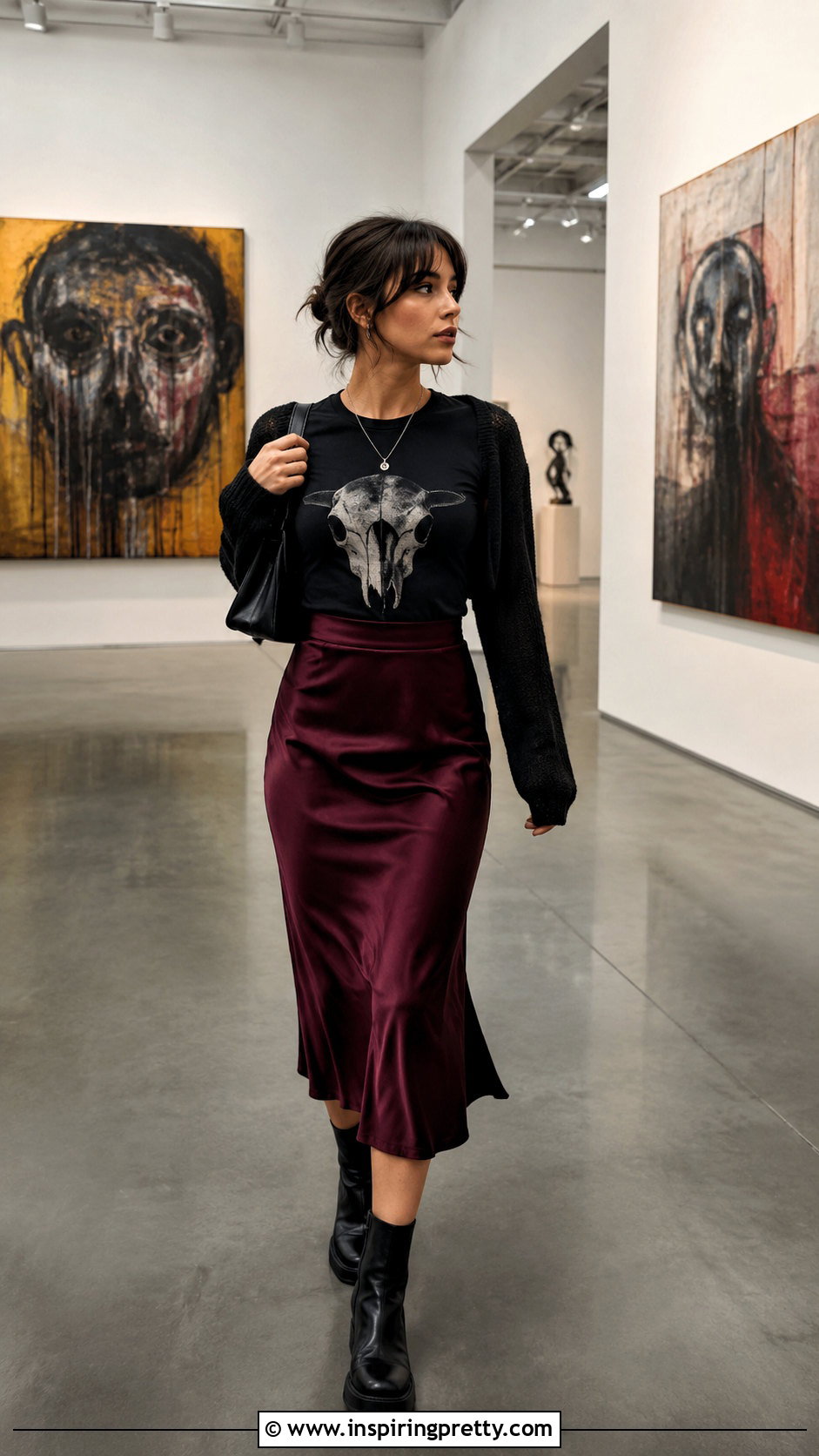 Dog Skull Top With Slip Skirt - 20 dog skull top outfit ideas